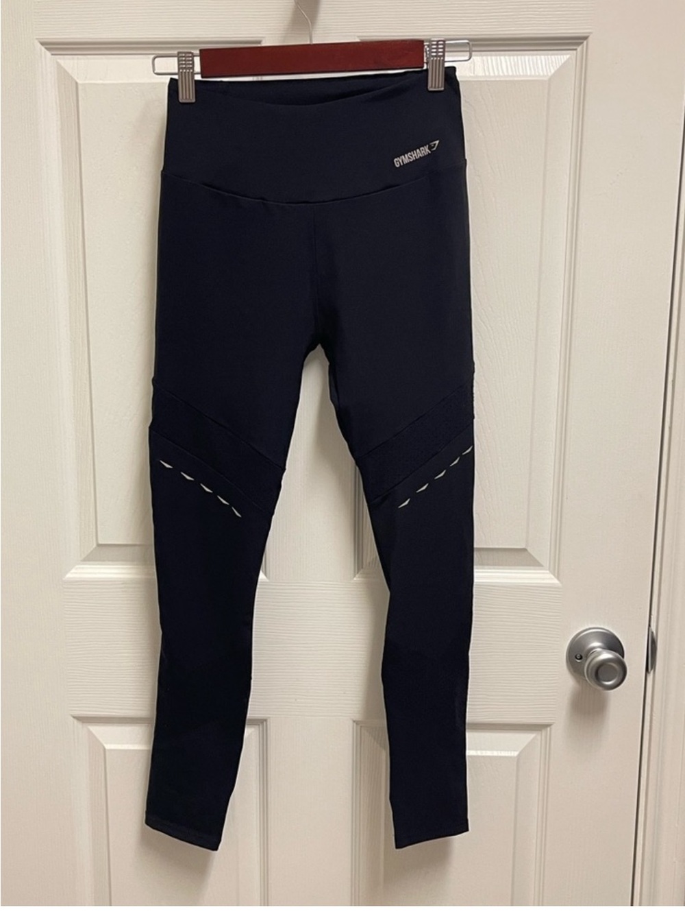 Gymshark Black Leggings with Perforated Detail. Sz Small
